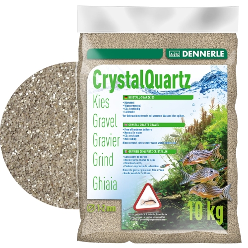 Dennerle Kristall-Quarz 10kg jasny szary Żwir piasek naturalny do akwarium