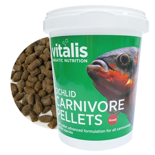 Vitalis Cichlid Carnivore Pellets 4mm 300 g Pokarm dla ryb mięsożernych