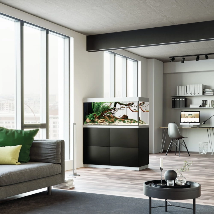 Oase HighLine 300 Room Divider czarny zestaw akwarium + szafka