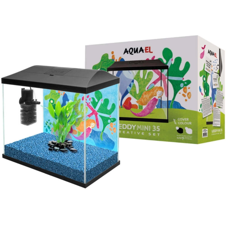 BETTA 1 Zestaw akwarium dla bojownika 19L czarny + gratis