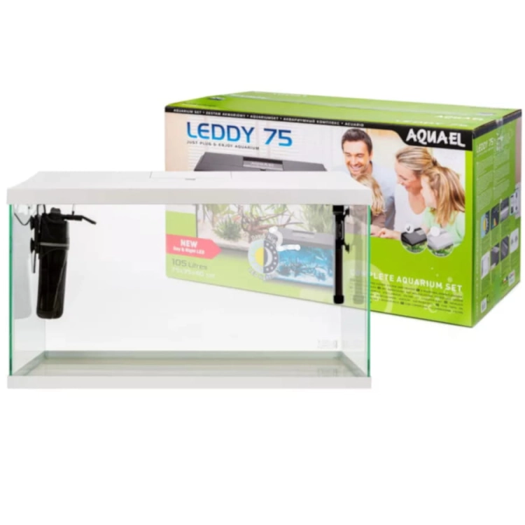 Aquael Leddy Day&Night 75 2.0 Zestaw akwarium 105l LED biały