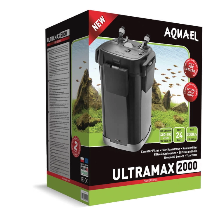 Aquael Ultramax 2000 filtr zewnętrzny 700l+grzałka+UV