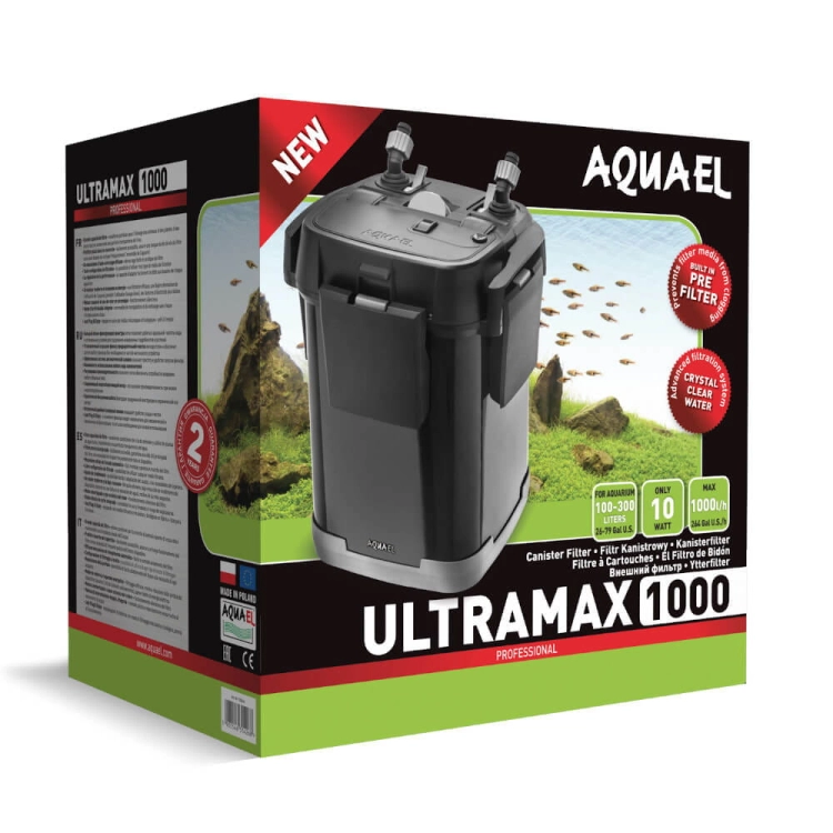Aquael Ultramax 1000 filtr zewnętrzny 300l + gratis