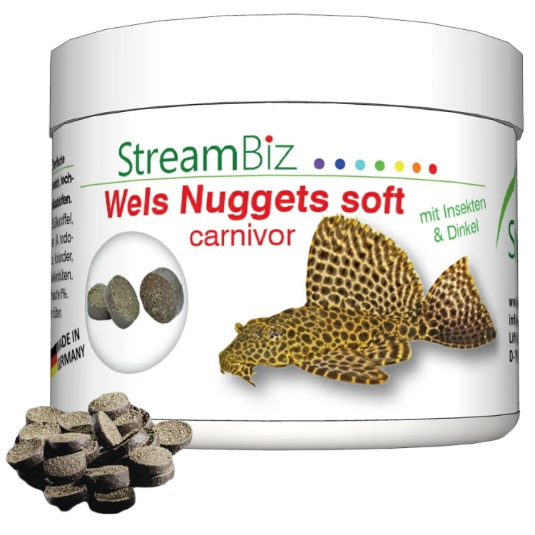 StreamBiz Wels Nuggets Carnivor 250g Tabletki dla mięsożernych glonojadów
