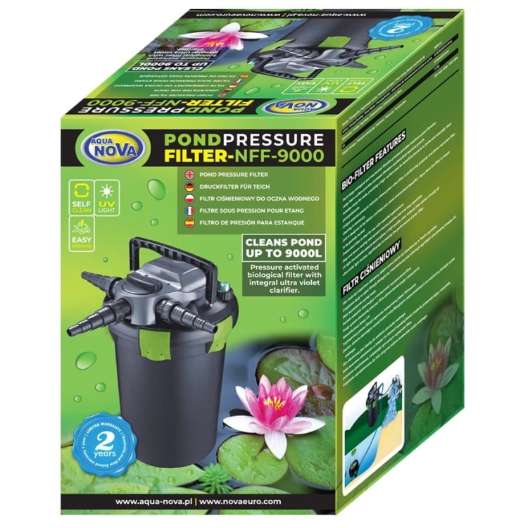 Aqua Nova NFF-9000 Filtr ciśnieniowy UV-C do oczka wodnego + gratisy