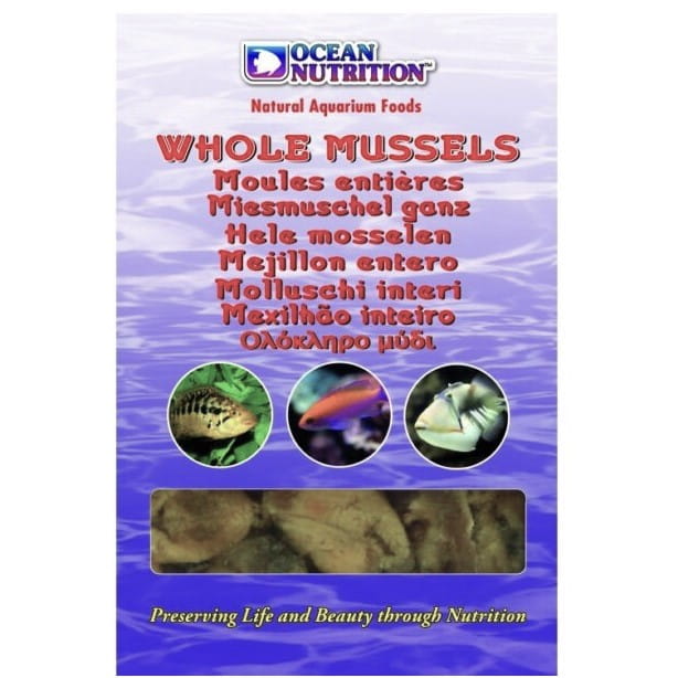 Ocean Nutrition Whole Mussels 100g mrożony pokarm dla ryb słodkowodnych i morskich
