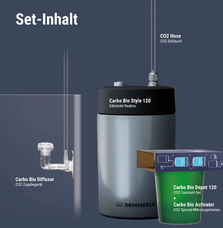 Dennerle Bio Styl 120 - Kompletny zestaw CO2