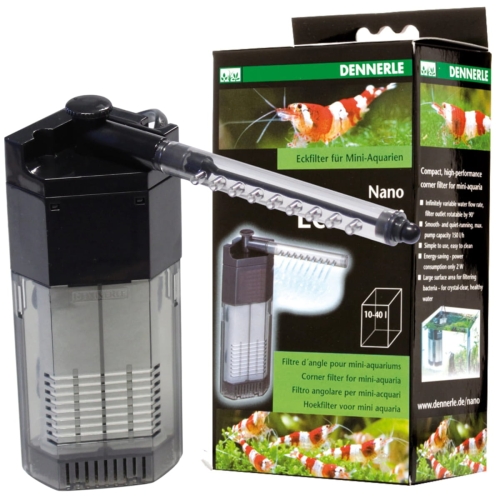 Dennerle Nano Clean Eckfilter Filtr wewnętrzny narożny do akwarium 10-40L