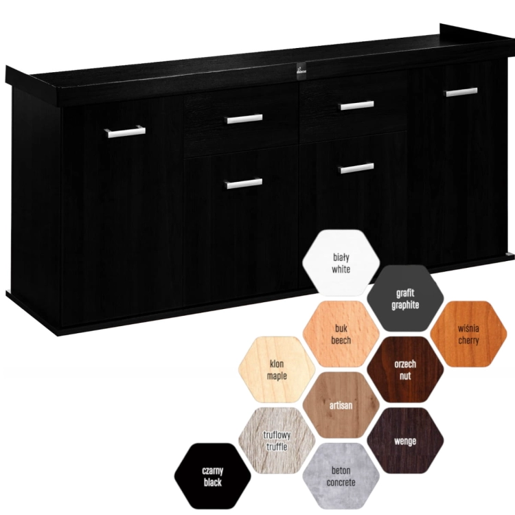 Diversa Solid szafka pod akwarium 200x60x75 cm 11 kolorów