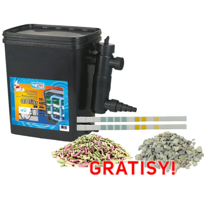 Bio-filtr + lampa UV-C 11W + wkłady 10000L + gratisy