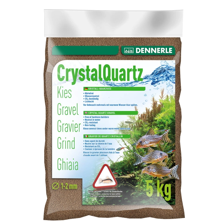 Dennerle Kristall-Quarz 5kg brązowy Żwir piasek naturalny do akwarium