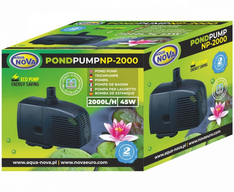 Aqua Nova NP-2000 Pompa fontannowa do oczka + 3 dysze + gratisy (4).jpg