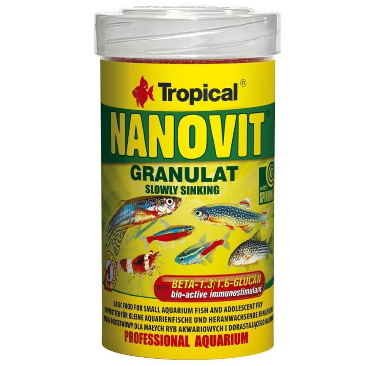 TROPICAL NANOVIT GRANULAT 100ML - 70G POKARM DLA MAŁYCH RYB