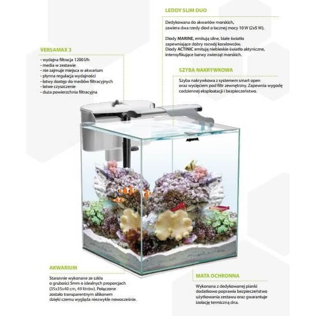 Aquael Nano Reef Duo 35 - zestaw akwarium morskie