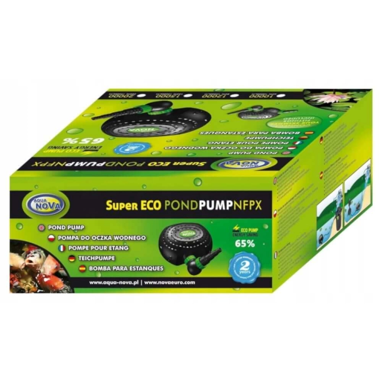 AQUA NOVA NFPX-10000 POMPA DO OCZKA WODNEGO ECO 63W + GRATISY