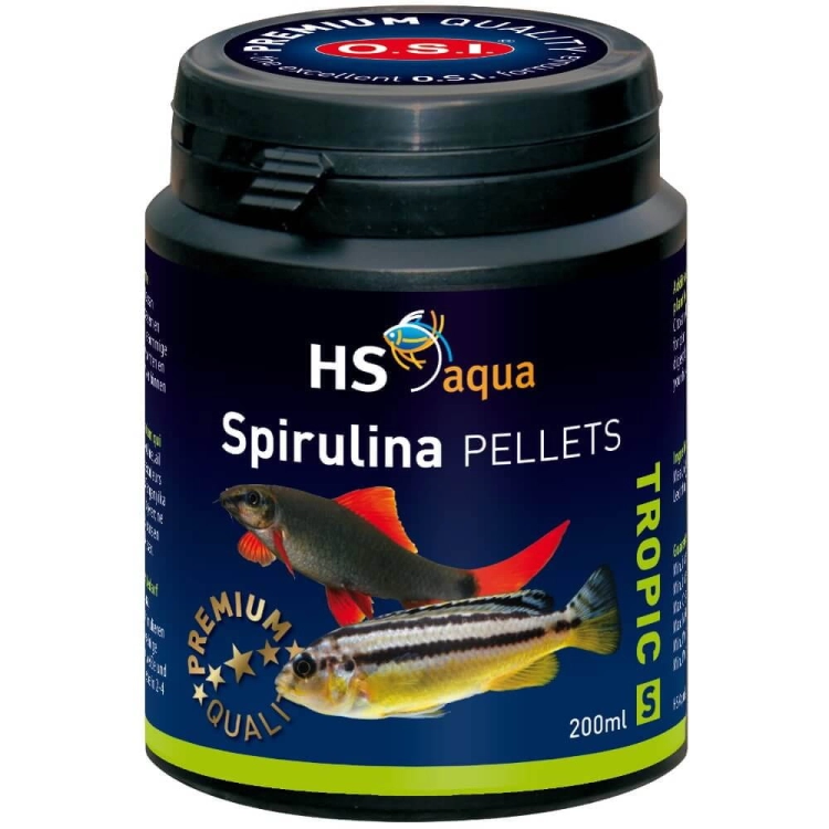 HS O.S.I. Spirulina Pellets S 200ml - 105g pokarm dla ryb granulat
