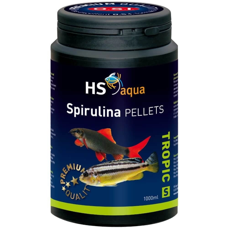 HS O.S.I. Spirulina Pellets S 1000ml - 525g pokarm dla ryb granulat