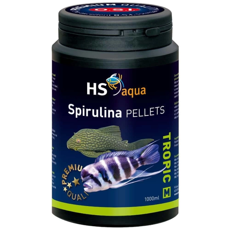 HS O.S.I. Spirulina Pellets M 1000ml - 525g pokarm dla ryb granulat