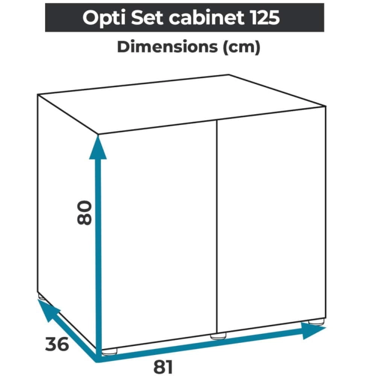 Aquael Opti Set 125 LED biały zestaw akwarium + szafka